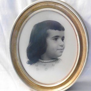 Vintage Photo of a Young Girl Child Framed